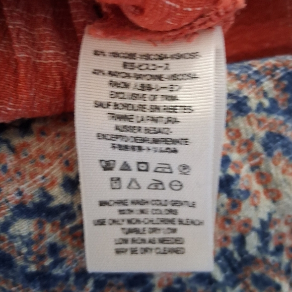 Free People/ Wildest Moment Lace Up Tunic/ Color Persimmon/ Size US S - Picture 12 of 17